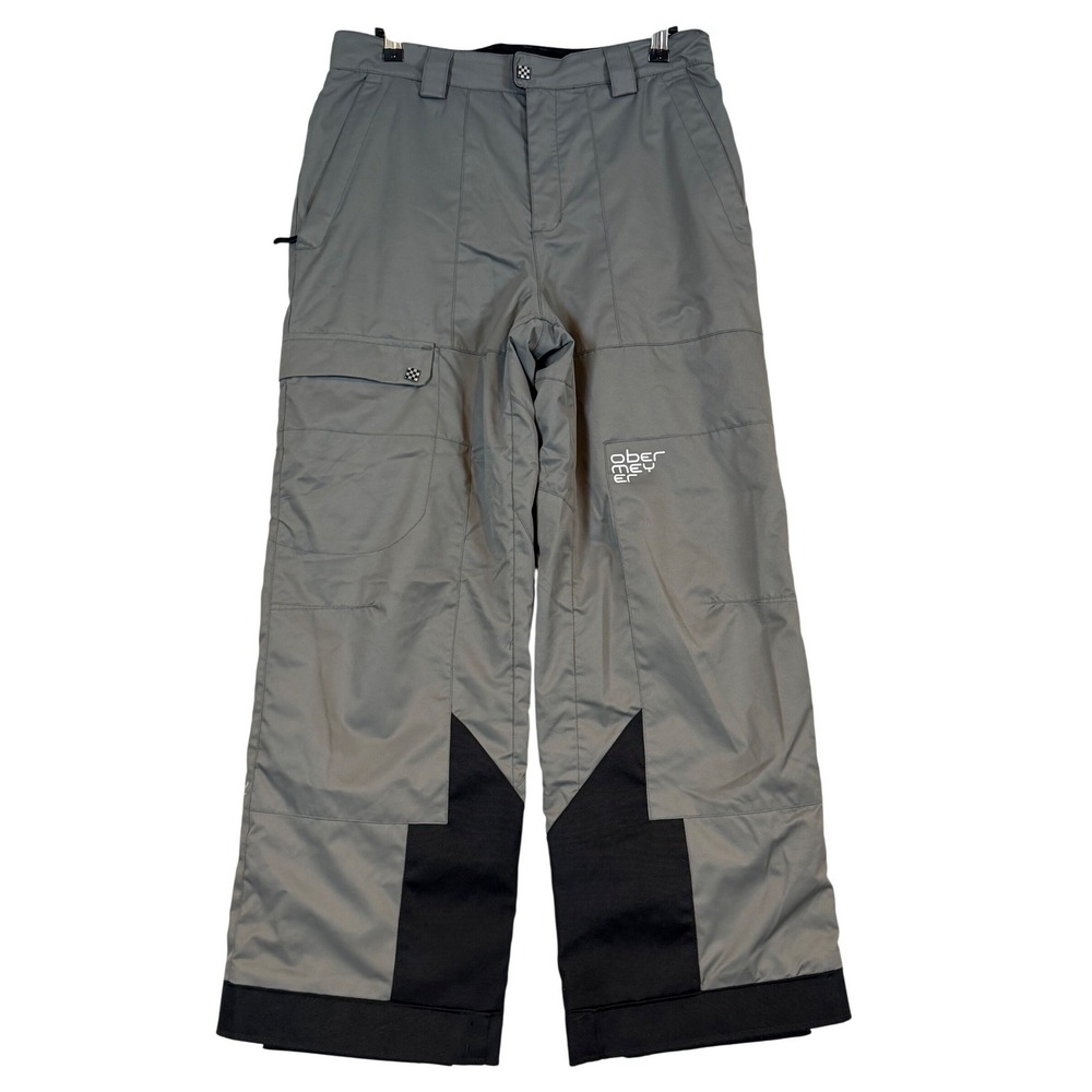 Obermeyer Prophet Pant Grey Black Ski Snowboard Pants Junior 16 Adjustable Waist